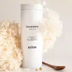 flacon de kaolin rouge pour soin masque de visage